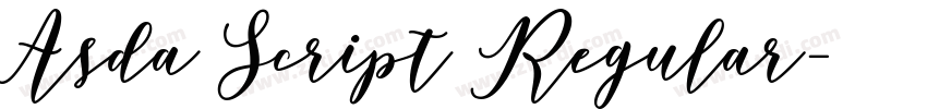 Asda Script Regular字体转换